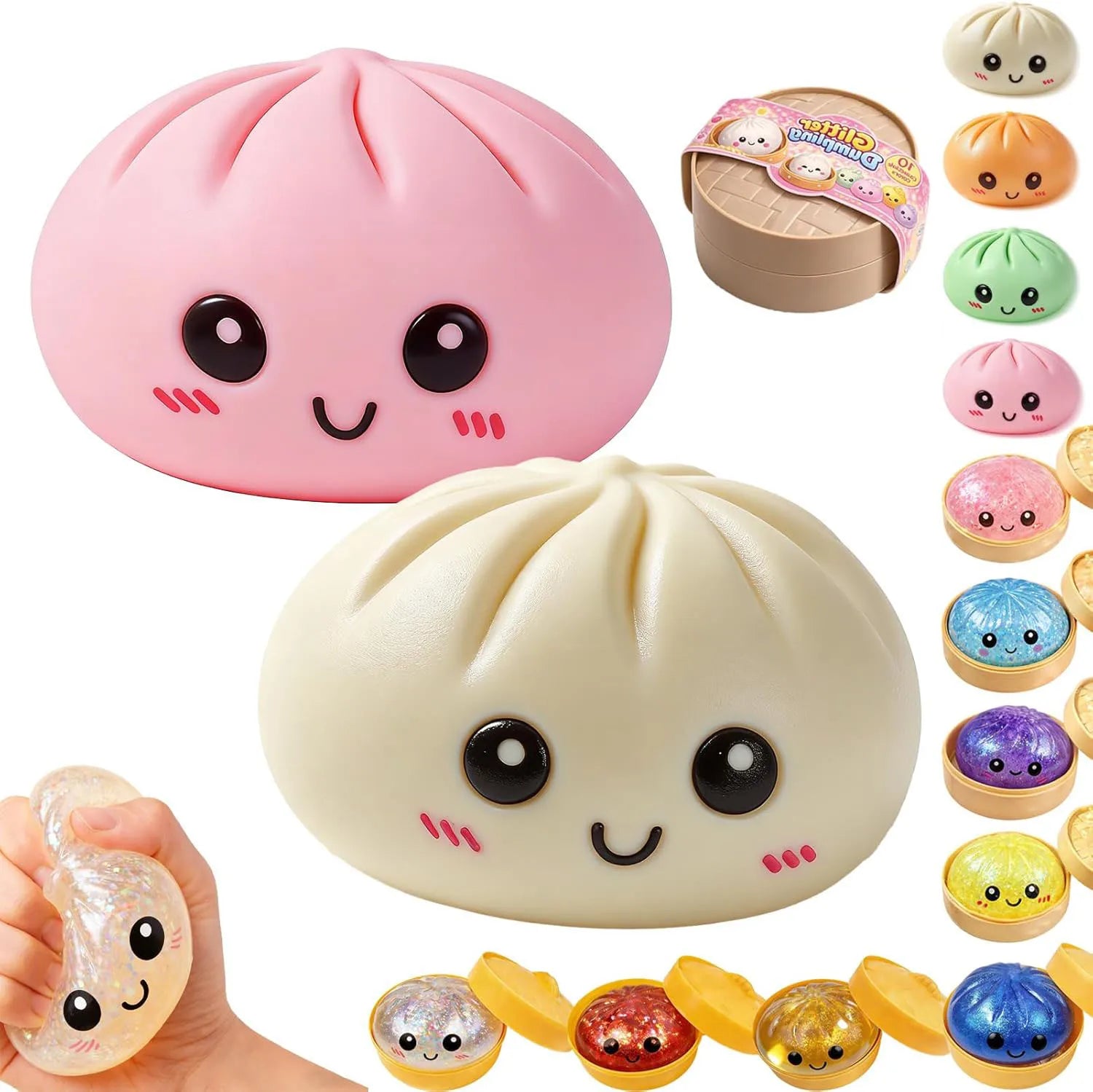 Glitter Dumpling Squeeze Toy