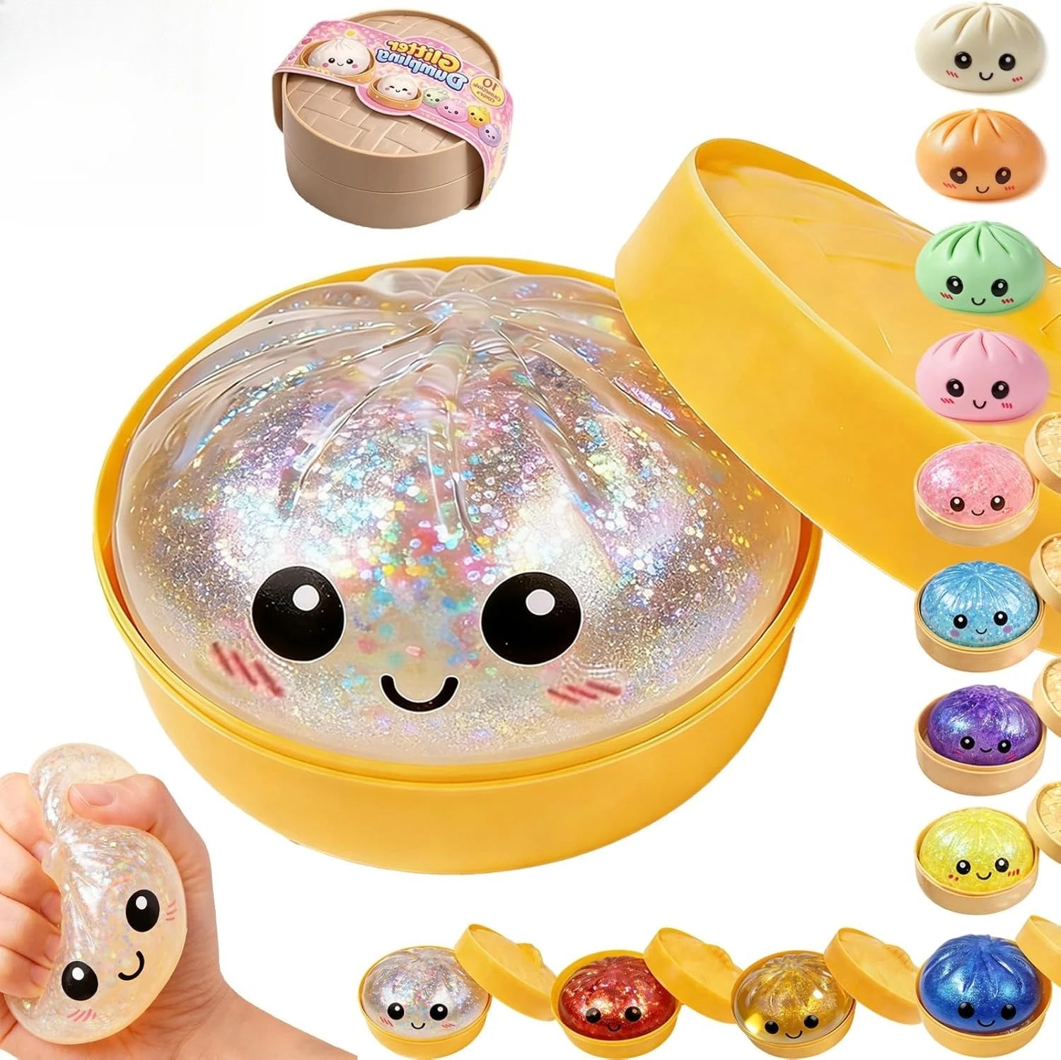 Glitter Dumpling Squeeze Toy